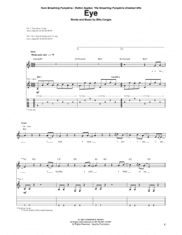 page one of Eye (Guitar Tab)