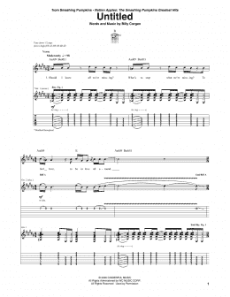page one of Untitled (Guitar Tab)