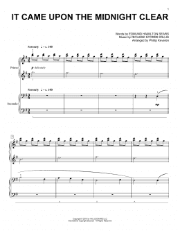 page one of It Came Upon The Midnight Clear (arr. Phillip Keveren) (Piano Duet)