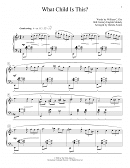 page one of What Child Is This? (arr. Glenda Austin) (Piano Solo)