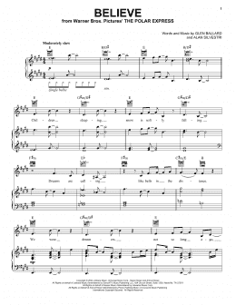 page one of Believe (Vocal Pro + Piano/Guitar)