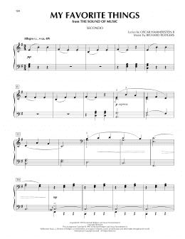 page one of My Favorite Things (from The Sound Of Music) (Piano Duet)
