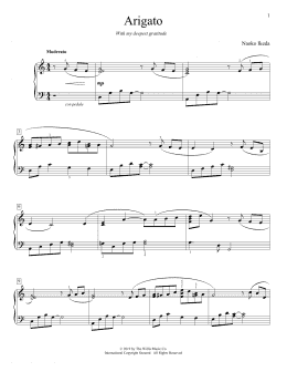 page one of Arigato (Educational Piano)
