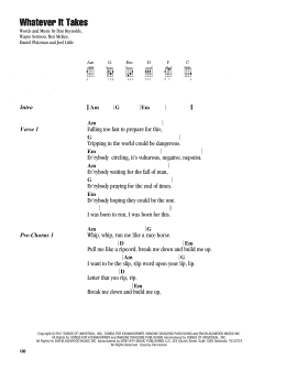 page one of Whatever It Takes (Ukulele Chords/Lyrics)