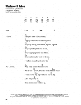 page one of Whatever It Takes (Ukulele Chords/Lyrics)