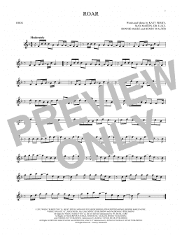 page one of Roar (Oboe Solo)