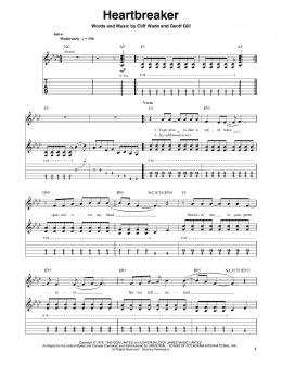 page one of Heartbreaker (Guitar Tab (Single Guitar))