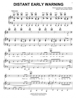 page one of Distant Early Warning (Piano, Vocal & Guitar Chords (Right-Hand Melody))
