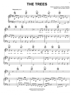 page one of The Trees (Piano, Vocal & Guitar Chords (Right-Hand Melody))