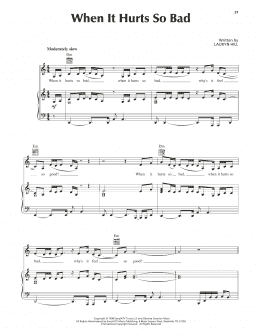 page one of When It Hurts So Bad (Piano, Vocal & Guitar Chords (Right-Hand Melody))