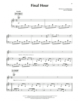 page one of Final Hour (Piano, Vocal & Guitar Chords (Right-Hand Melody))