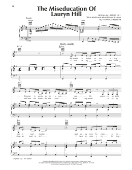 page one of The Miseducation Of Lauryn Hill (Piano, Vocal & Guitar Chords (Right-Hand Melody))