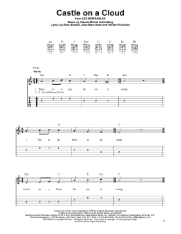 page one of Castle On A Cloud (from Les Miserables) (Easy Guitar Tab)