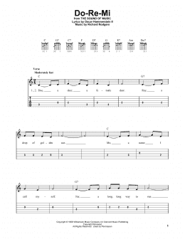 page one of Do-Re-Mi (from The Sound of Music) (Easy Guitar Tab)