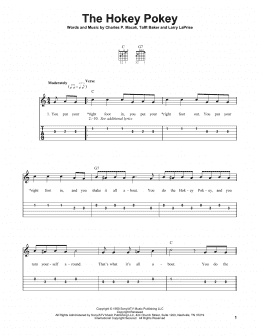 page one of The Hokey Pokey (Easy Guitar Tab)