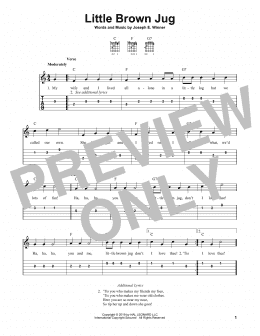 page one of Little Brown Jug (Easy Guitar Tab)