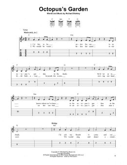 page one of Octopus's Garden (Easy Guitar Tab)