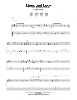 page one of Linus And Lucy (Easy Guitar Tab)