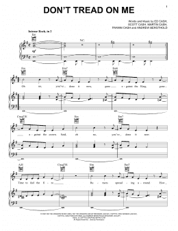 page one of Don't Tread On Me (Piano, Vocal & Guitar Chords (Right-Hand Melody))