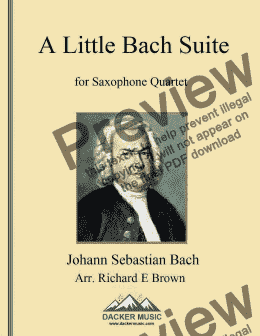 page one of A Little Bach Suite