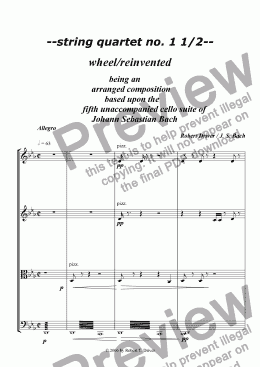 page one of Wheel/Reinvented: String Quartet #1 1/2