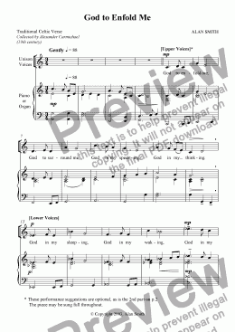 page one of God to Enfold Me (original 2-part version)