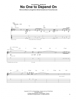 page one of No One To Depend On (Guitar Tab)
