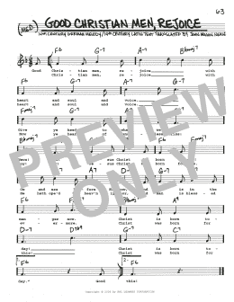 page one of Good Christian Men, Rejoice (Real Book – Melody, Lyrics & Chords)
