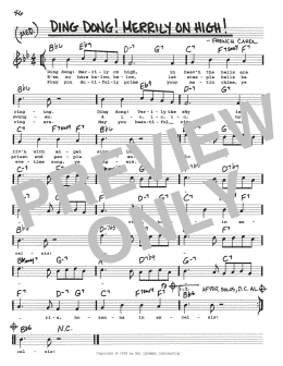 page one of Ding Dong! Merrily On High! (Real Book – Melody, Lyrics & Chords)