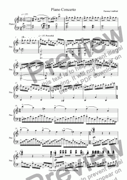 page one of Piano Concerto