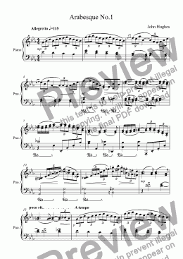 page one of Arabesque No.1