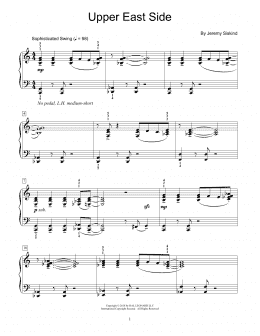 page one of Upper East Side (Educational Piano)