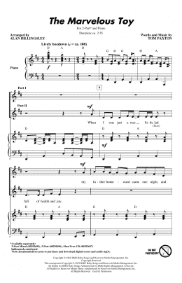 page one of The Marvelous Toy (arr. Alan Billingsley) (2-Part Choir)