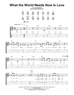 page one of What The World Needs Now Is Love (Easy Ukulele Tab)