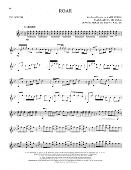 page one of Roar (Xylophone Solo)
