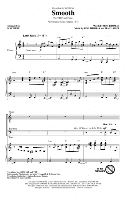 page one of Smooth (arr. Mac Huff) (TBB Choir)