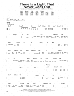 page one of There Is A Light That Never Goes Out (Guitar Lead Sheet)