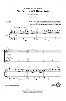 page one of Since I Don't Have You (arr. Mac Huff) (TTBB Choir)