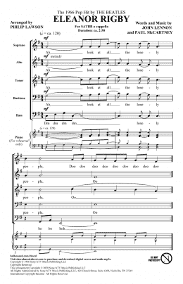 page one of Eleanor Rigby (arr. Philip Lawson) (SATB Choir)
