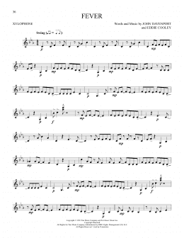 page one of Fever (Xylophone Solo)