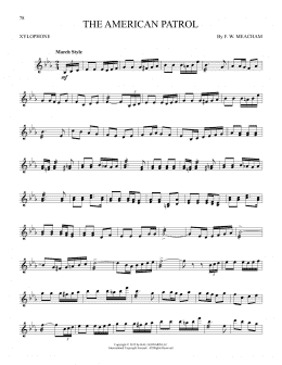page one of The American Patrol (Xylophone Solo)