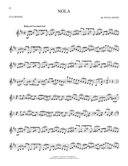 page one of Nola (Xylophone Solo)