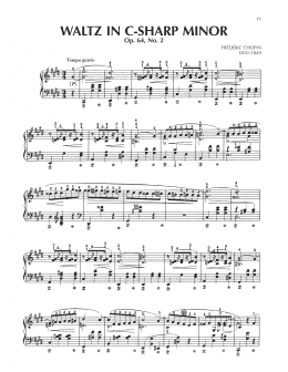 page one of Waltz In C-Sharp Minor, Op. 64, No. 2 (Piano Solo)
