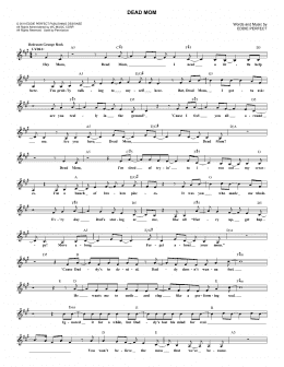 page one of Dead Mom (from Beetlejuice The Musical) (Lead Sheet / Fake Book)