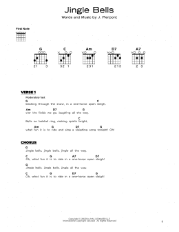 page one of Jingle Bells (Really Easy Guitar)