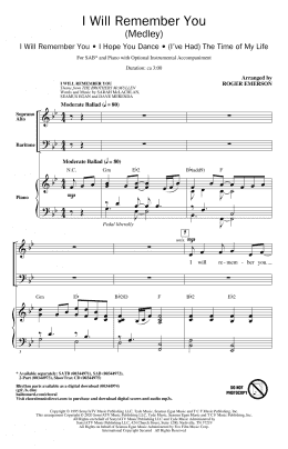 page one of I Will Remember You (Medley) (SAB Choir)