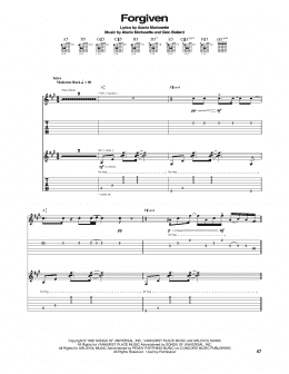 page one of Forgiven (Guitar Tab)