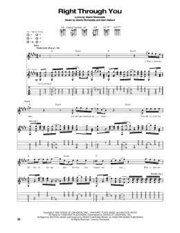 page one of Right Through You (Guitar Tab)