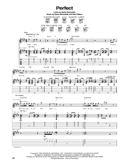 page one of Perfect (Guitar Tab)