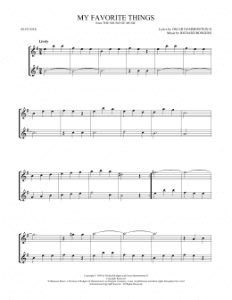 page one of My Favorite Things (from The Sound Of Music) (Alto Sax Duet)